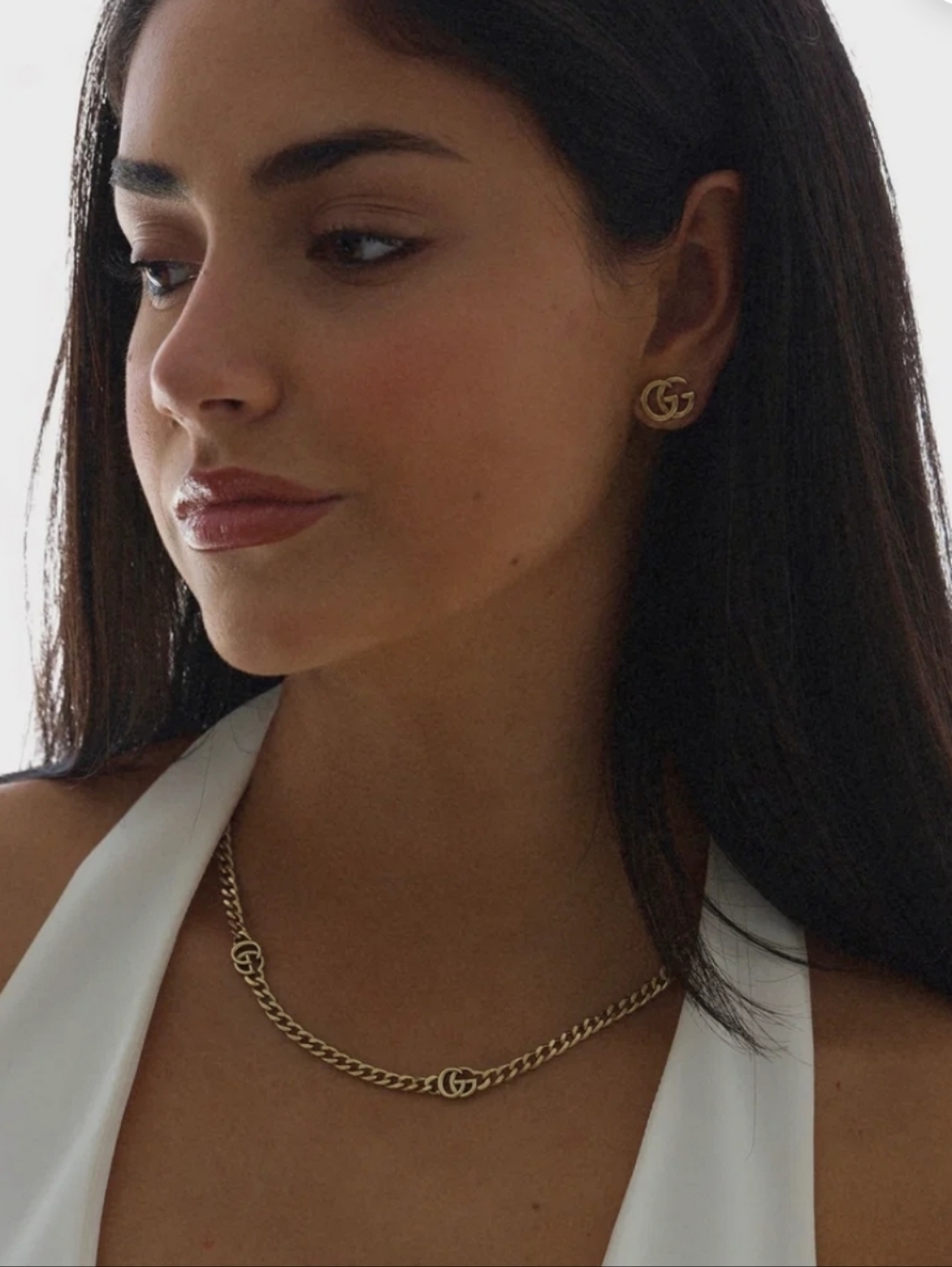 ✨️ GUCCI Gold Plated Interlocking Double GG Link Chain Necklace ✨️ - Picture 9 of 9